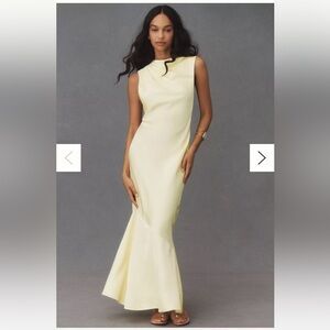 SIGNIFICANT OTHER LANA COWL-NECK TIE-BACK SATIN MAXI DRESS